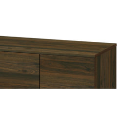 Tale TV Stand for TVs up to 47.3", with 2 Storage Shelves& 1 Cabinet, Modern Entertainment Centre for TV in Living Room in Walnut