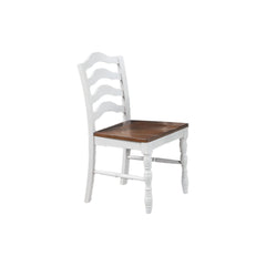 White 5-Pcs Dining Set Dining Table Chairs Unique Legs Natural wood Grain Look Top Kitchen Table