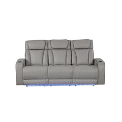 Hephaestus Modern Style Upholstery Recliner 3PC Livingroom Set Made with Wood & Massage Function Included-Gray