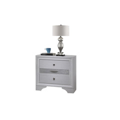 Orion Traditional 2 Drawer Nightstand made with Wood in White