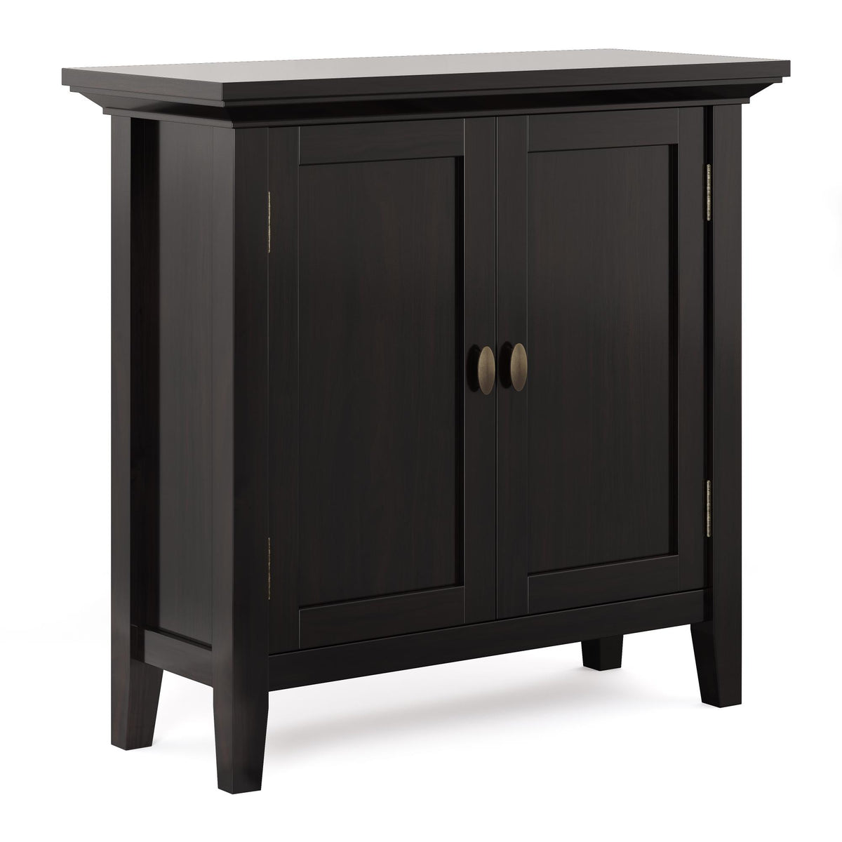 Diary 32 inch Wide Solid Wood Low Storage Cabinet in Hickory Brown