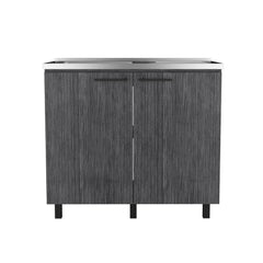 Millennium Sink Cabinet Burwood, Kitchen, Smokey Oak