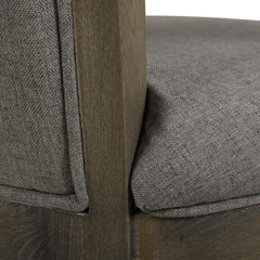 Apollo 31" Swivel Bar Stool with Armrests, Heathered Grey Linen