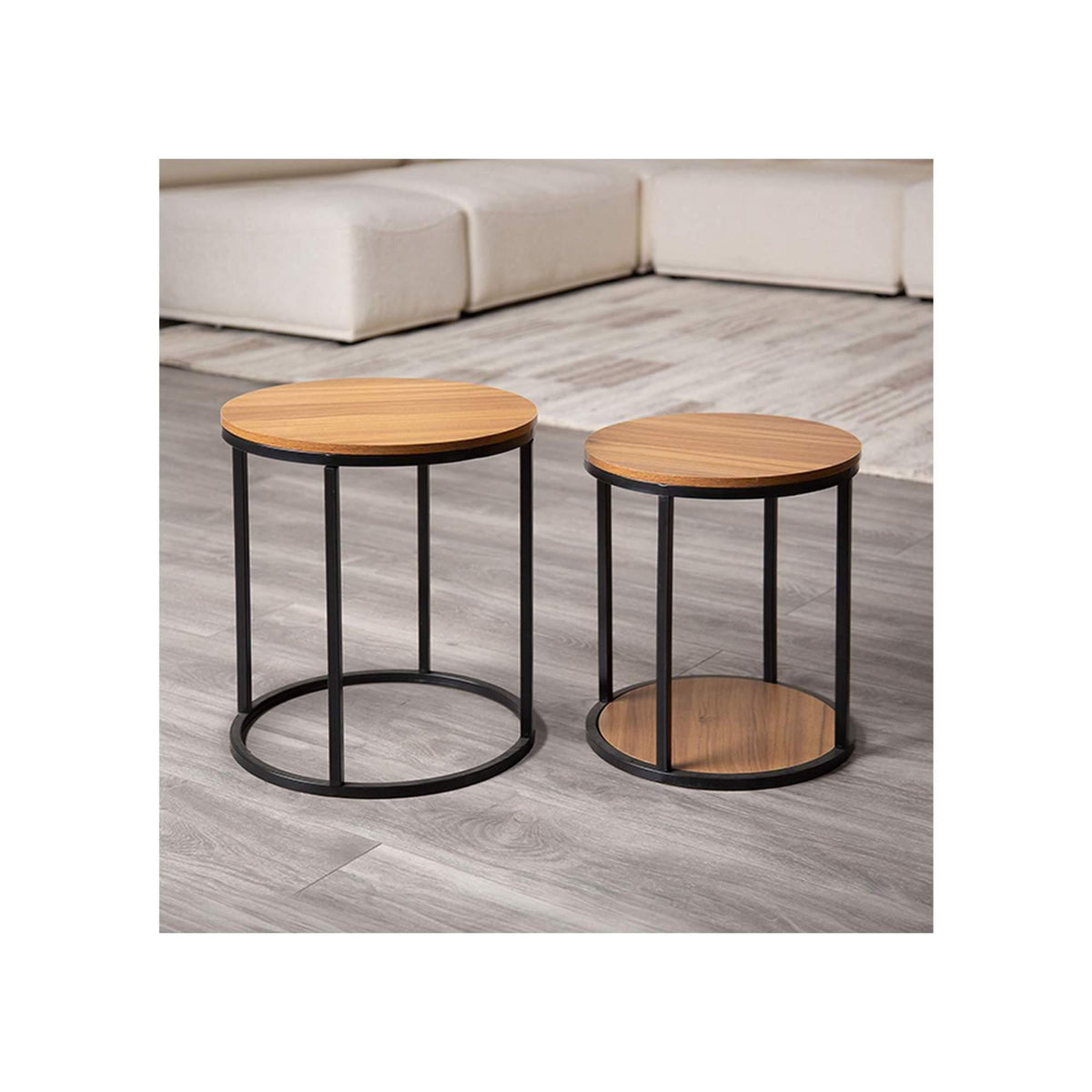 Contemporary Tables Made Of Metal And Solid Wood With Space Saving Design