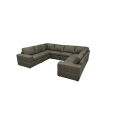 Large Arm Leather Match Upholstery Modular Sectional