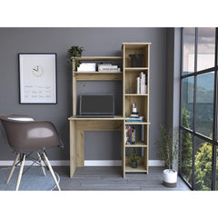 Valhalla Writintg Desk, Two Superior Shelves, Five Cubbies -Light Oak