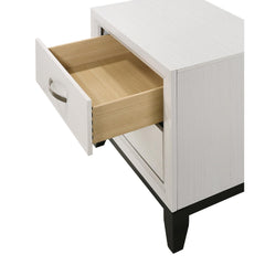 1pc Contemporary 5-Drawer Tall Chest White Finish Wooden Bedroom Furniture