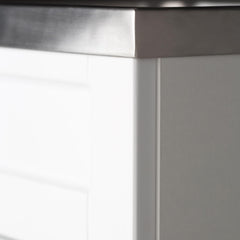 Clytemnestra - Deluxe 24" Laundry Cabinet with Faucet and Stainless Steel Sink - Pure White