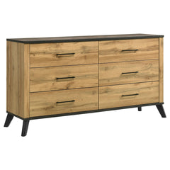 Iphigenia Natural Pine 6-drawer Dresser Cabinet