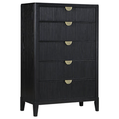 Avalon Black 5-Drawer Chest