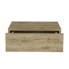 Floating Nightstand 5"H, Modern Wall-Mounted Bedside Shelf with Drawer, Macadamia