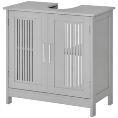 Under Sink Pedestal Storage Bathroom Cabinet, Grey