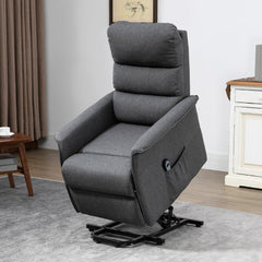 Power Lift Chair for Seniors, Electric Lift Recliner Chair with Remote Control, Side Pockets for Living Room, Gray