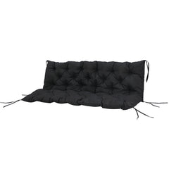 59" x 38" Tufted Bench Cushion for Outdoor Furniture, 3-Seater Replacement for Swing Chair, Patio Sofa/Couch, Black