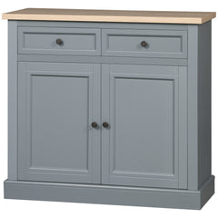 Sideboard Buffet Cabinet, Coffee Bar Cabinet with 2 Drawers and Double Door Cupboard for Kitchen, Living Room, Entryway, Dark Gray