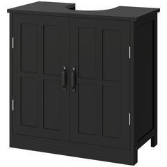 Bathroom Sink Cabinet, Pedestal Sink Cabinet with Adjustable Shelf, Black