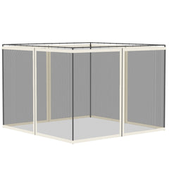 Replacement Mesh Sidewall Netting for 10' x 10' Gazebos and Canopy Tents with Zippers, (Sidewall Only) White
