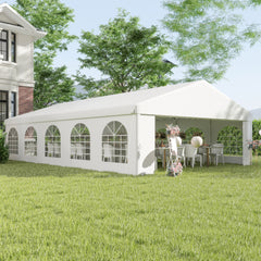 Heavy Duty Wedding Canopy 20x32 Outdoor Shelter for Weddings, Parties, BBQ White