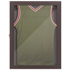 23.5" x 31.5" UV-Resistant Sports Jersey Frame Display Case, Brown