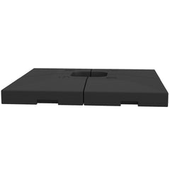 4 Pieces Cantilever Patio Umbrella Base, Outdoor Offset Umbrella Weights, 176 lbs Capacity Water or 264 lbs Capacity Sand  Plates Set, Black