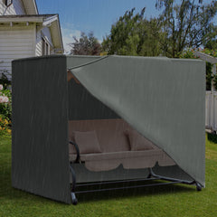 Outdoor Patio Hammock Porch Swing Cover with UV, Water, & Dust Fighting Material, 81" x 49" x 65", Gray