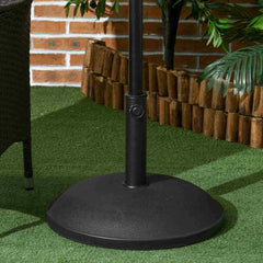 20" 55 lbs Round Cement Umbrella Base Stand Market Parasol Holder with Tightening Knob & Easy Setup, for Φ1.3", Φ1.5", Φ1.9" Pole, for Lawn, Deck, Backyard, Garden, Black