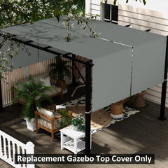 2 Pcs Pergola Replacement Canopy, UV Protection Pergola Shade Cover, Easy to Install, for 10 x 10ft Pergola, Dark Gray