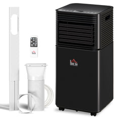 10000 BTU Portable Air Conditioner with Dehumidifier, Cooling Fan, Sleep, Remote, 24H Timer, Auto Off, Black