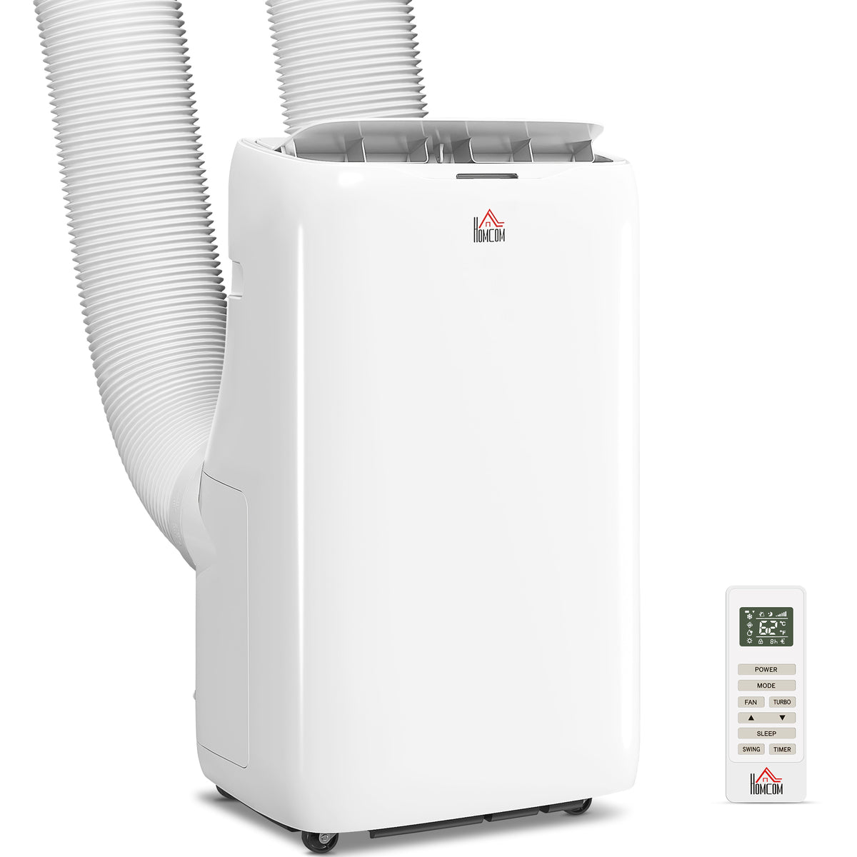 14000 BTU Portable Air Conditioner, Inverter & Dual Hose AC Unit w/ Cool, Dehumidifier, Fan, for 700 Sq. ft, Window Kit