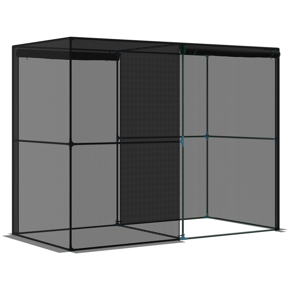 8' x 4' x 6' Crop Cage, Plant Protection Tent with Zippered Doors for Vegetable Garden, Backyard, Black