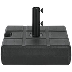 Umbrella Stand for 1.5", or 1.9" Umbrella Poles, Fillable Umbrella Base, Black
