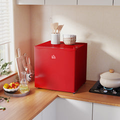 1.1 Cu.Ft Countertop Mini Freezer, Compact Upright Freezer with Removable Shelves, Red