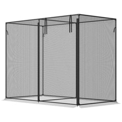 6 x 3ft Crop Cages for Garden, Plant Protectors from Animals, Storage Bag and 6 Ground Stakes, Black