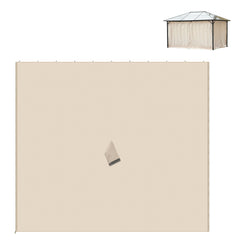 9.84' x 9.84' Gazebo Sidewall Set with Hooks/C-Rings, Beige