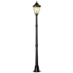 77.25" Solar Lamp Post Light, Outdoor All Weather Protection for Backyard, Black