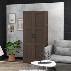 Storage Cabinet w/ Storage Shelves, Pantry Cabinet, Coffee