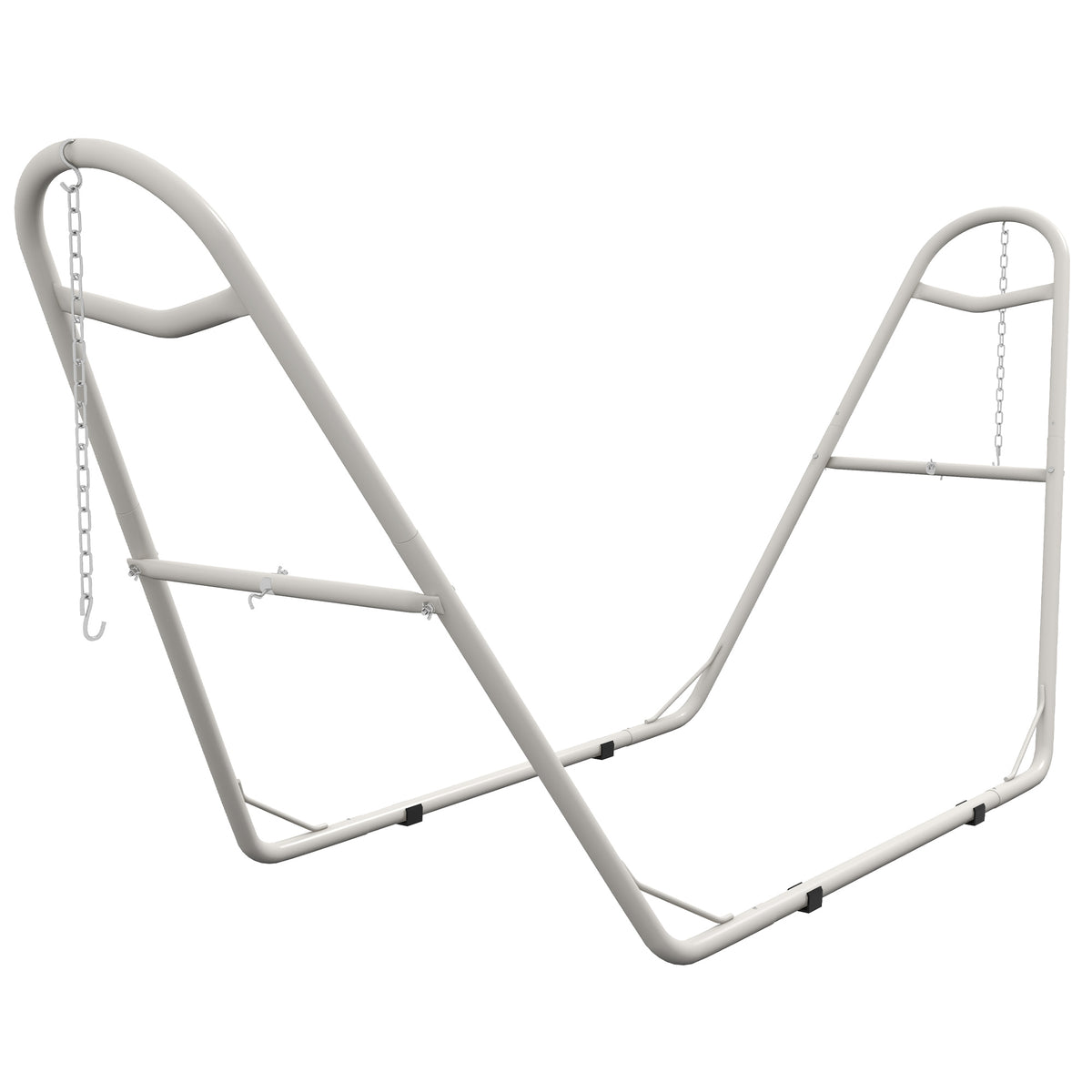 Hammock Stand, Portable Adjustable Steel Frame Hammock Stand, Weather Resistant, 10.3', 550 lbs. Capacity, White