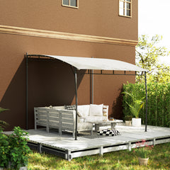 10' x 10' Outdoor Pergola Gazebo, Garden Sun Shade Shelter with Metal Frame for Porch, Patio, Deck, Backyard, Cream