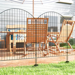 4 Pack Garden Fencing for Yard, Decorative Fence Panels as Flower Edging, Grids