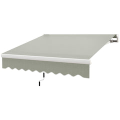 8' x 7' Retractable Sunshade Awning for the Patio with Easy Crank Design & Hardware Included, Gray