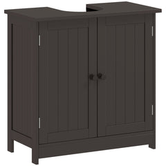 Bathroom Vanity Cabinet, Under Sink Bathroom Cabinet with 2 Doors and Adjustable Shelf, Coffee