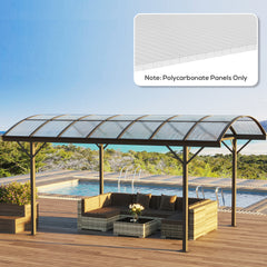 14 Pieces Twin-Wall Polycarbonate Panels Waterproof UV Protected Polycarbonate Greenhouse Panels, 4' x 2' x 0.16", Clear