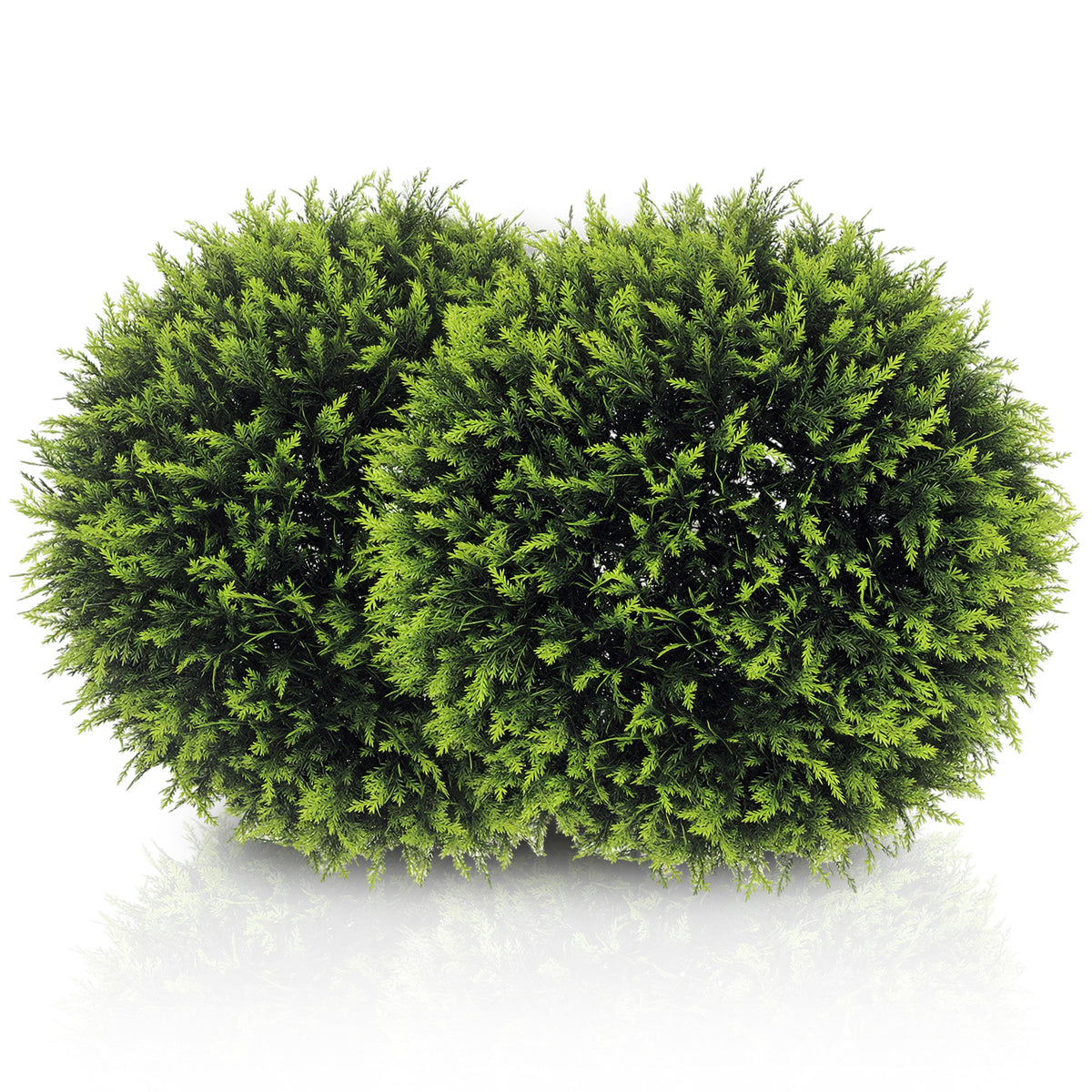 2 Pack Artificial Plant Cedar Topiary Balls, 17.7 Inch