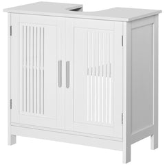 Under Sink Pedestal Storage Bathroom Cabinet, White