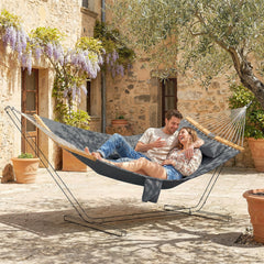 Outdoor Hammock 2-Person, with Pillow & Pad, 440 lbs Capacity, Gray