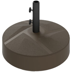 Patio Umbrella Base Holder, Heavy Duty Outdoor Umbrella Stand Base, Filled Up to 66lbs with Stand or 55lbs with Water for Garden, Poolside, Brown