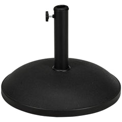 20" 55 lbs Round Cement Umbrella Base Stand Market Parasol Holder with Tightening Knob & Easy Setup, for Φ1.3", Φ1.5", Φ1.9" Pole, for Lawn, Deck, Backyard, Garden, Black