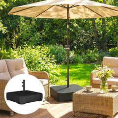 Garden Parasol Base 176 lbs Sand Filled Heavy Duty Stand for Cantilever Umbrellas and 1.9" Poles Black