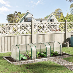 9.7' L x 3' W x 2.5' H Portable Tunneled Greenhouse with 3 Zippered Doors, Water/UV Fighting PVC Cover