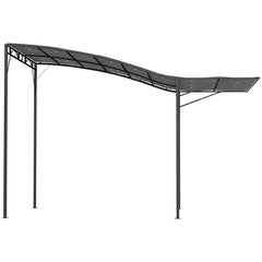 10' x 8' Outdoor Pergola and Patio Gazebo for Garden, Camper, Deck, Doors and Windows, Dark Gray